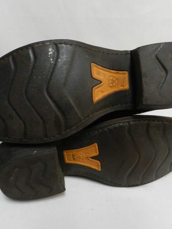 Ariat Men Size 9 M Leather Heritage Roughstock Cowboy boots embroidered brown main image 14